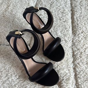 Gianvito Rossi Bijoux Puffy Napa Ankle - Strap Leather Stiletto Sandals